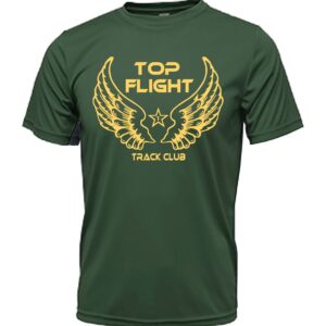 Top Flight Track Club Performance T-Shirt - Unisex and Women Cut. Shop Top Flight Track Club Official Apparel at www.impressathletix.com